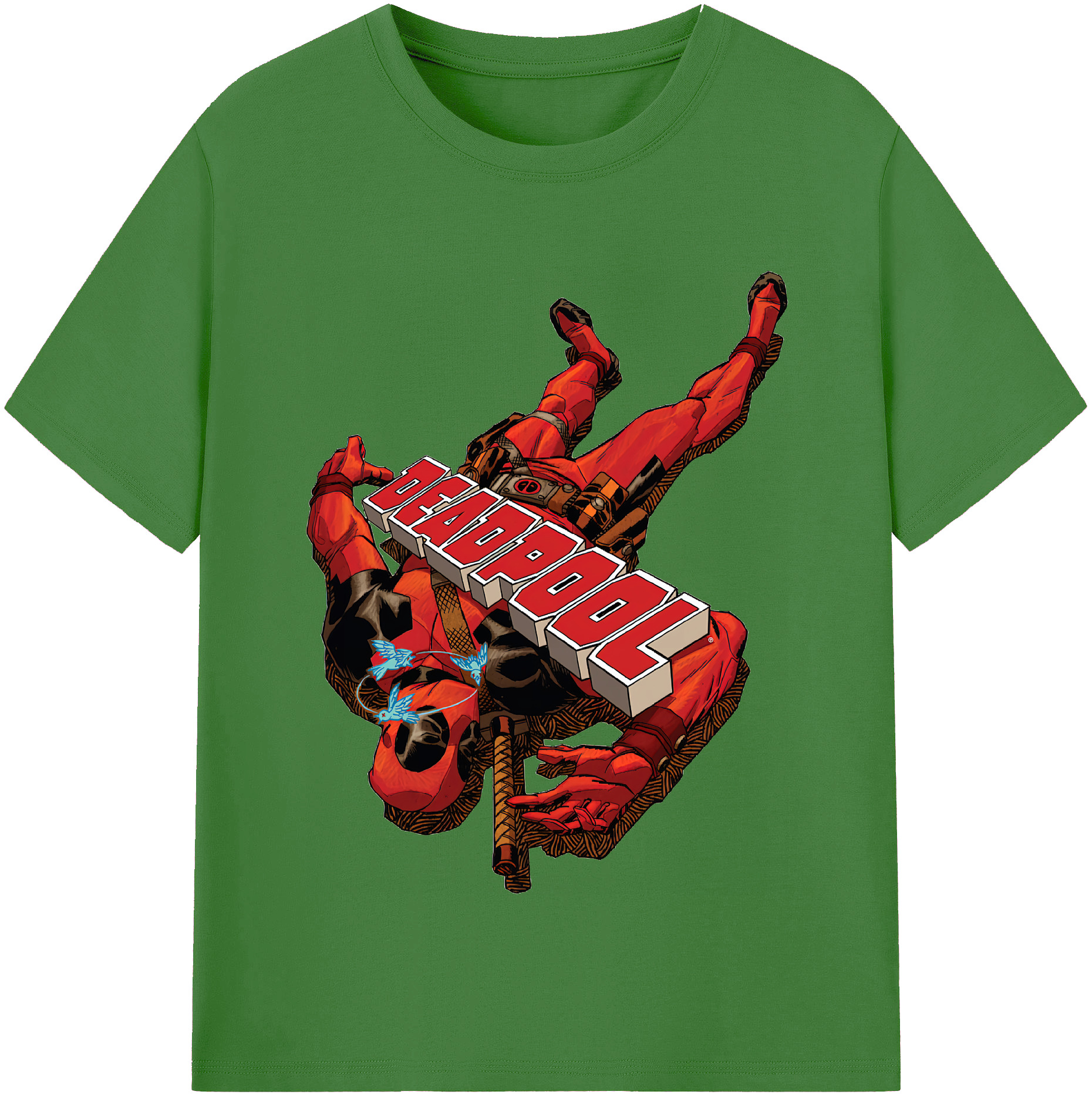 （画像用） Deadpool デッドプール レディースカジュアルプリントTシャツ（綿100％）